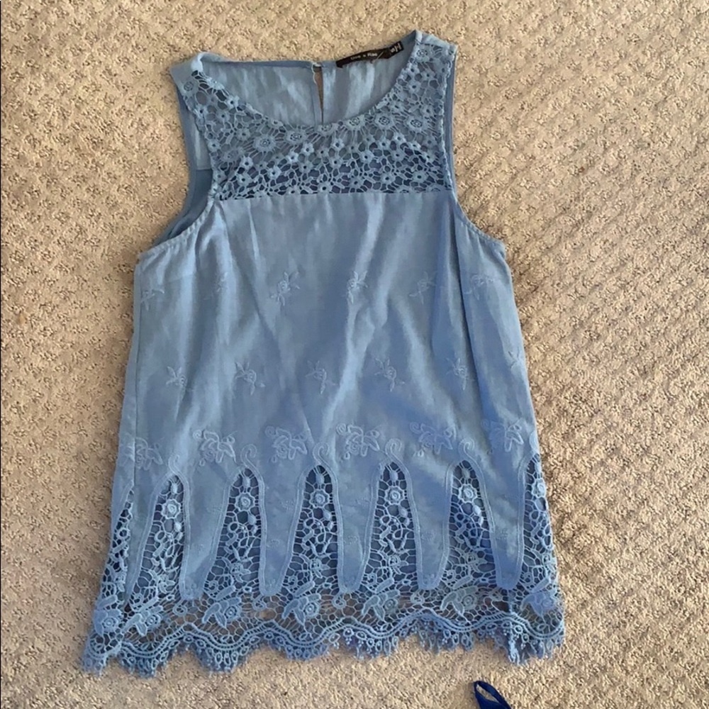 Blue Lace Sleeveless top